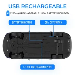 Mirana Kids Tracer C-Type USB Rechargeable Gesture Watch Controlled Racing RC Car image 2