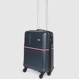 Tommy Hilfiger Solid 360 Degree Rotation Hard Cabin Trolley Bag- 48.26l image 3