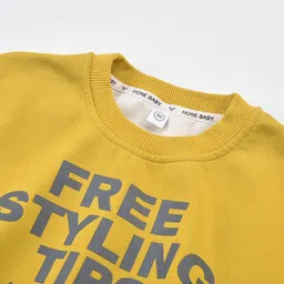 StyleCast x Revolte Boys Alphanumeric Colourblocked Cotton Straight Pullover Sweatshirt image 4