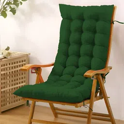 DADDY COOL Green Rectangle Cotton Filled Rocking Chair Cushion-image-12