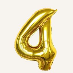 Special You Gold Toned  Number 4 Balloon-picture-3