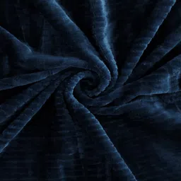 fabinaliv Navy Blue Abstract 300 TC Woollen Fitted Double Bedsheet with 2 Pillow Covers image 4