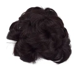 CRIBE Clip-In Wavy Bun Hair Extension - Black - 12 Inch image 1