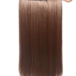 CRIBE Clip-In Locks Straight Hair Extension - Brown - 24 Inch-picture-11
