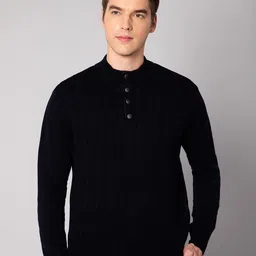 Cantabil Men Navy Blue Long Sleeves Fashion-image-55