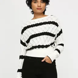 Pepe Jeans Geometric Self Design Pullover Sweaters-picture-42