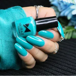 Moraze Combo Of Nail Paint 5ml & Eyeshadow Brush - Blue Lagoon image 2