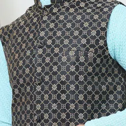 SOJANYA Ethnic Motifs Embroidered Regular Thread Work Pure Cotton Kurta with Churidar image 2