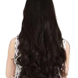 CRIBE Clip-In Wavy Locks Hair Extension - Brown - 24 Inch image 2