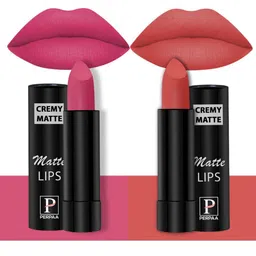 PERPAA Set of 2 Creamy Matte Bullet Lipstick 3.5g Each - Pink Fusion 60 & Velvet Orange 93 image 4