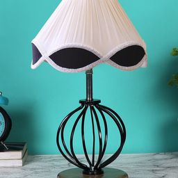 Devansh White & Black Textured Table Lamps-picture-15