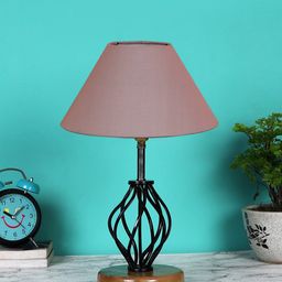 Devansh Grey Solid Cotton Table Lamp-picture-5