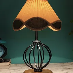 Devansh White & Black Textured Table Lamps image 3