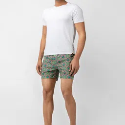 wHAT'S DOwn Men Green & Yellow Printed Pure Cotton Boxer image 5