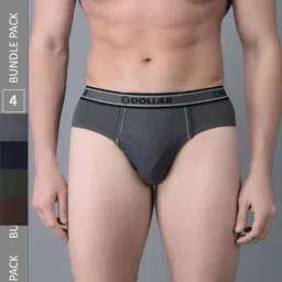 Dollar Bigboss Men Solid Pack of 4 Anti-Microbial Super Combed Cotton Brief-picture-42