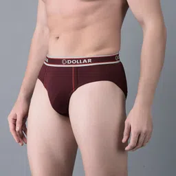 Dollar Bigboss Men Solid Pack of 6 Anti-Microbial Super Combed Cotton Brief image 2