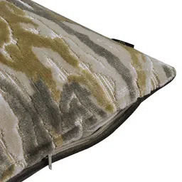 GM Beige & Grey Single Abstract Square Cushion Cover image 3