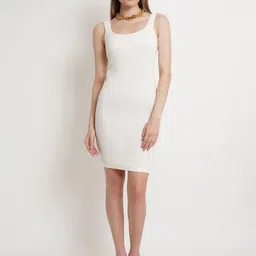 Popwings Sleeveless Round Neck Casual Bodycon Dress-image-12