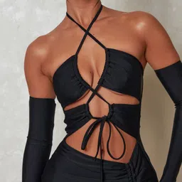 BAESD Halter Neck Bodycon Dress image 4