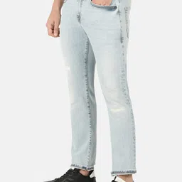 EVERBLUE Men Solid Stretchable Comfort Slim Heavy Fade Mid-Rise Jeans image 4