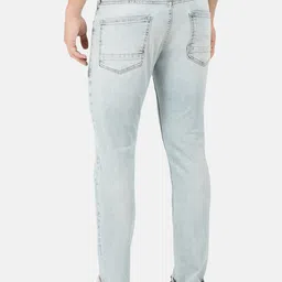 EVERBLUE Men Solid Stretchable Comfort Slim Heavy Fade Mid-Rise Jeans image 5