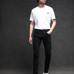 RARE RABBIT Men Radley Regular Fit Mid-Rise Cotton Jeans image 5