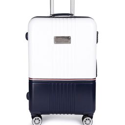 Tommy Hilfiger Colourblocked Soft 4 Wheels 360-Degree Rotation Medium Trolley-picture-46