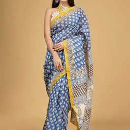 KALINI Floral Printed Pure Cotton Saree-picture-17