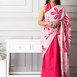 KALINI Floral Printed Pure Cotton Saree-picture-13