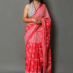 KALINI Ethnic Motifs Printed Pure Cotton Saree-picture-34