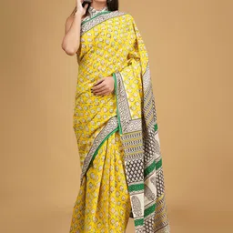 KALINI Floral Printed Pure Cotton Saree-picture-9