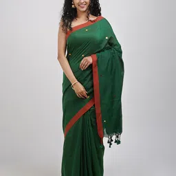 TEEJH Embellished Sequinned Pure Cotton Saree-picture-48