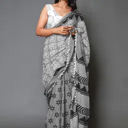BUTA BUTI Ethnic Motifs Pure Cotton Saree-picture-10