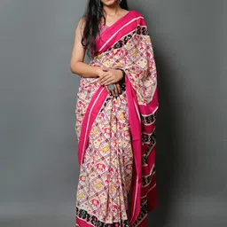 BUTA BUTI Ethnic Motifs Pure Cotton Saree-picture-33