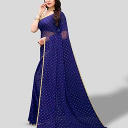 FABMORA Polka Dot Printed Saree image 3