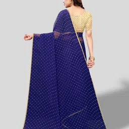 FABMORA Polka Dot Printed Saree image 4