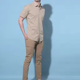 Crimsoune Club Classic Slim Fit Micro Ditsy Printed Cotton Casual Shirt-image-58