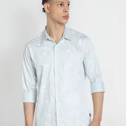 Flying Machine Men Floral Printed Pure Cotton Casual Shirt-picture-13