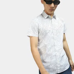 Jack & Jones Men Slim Fit Printed Casual Cotton Shirt-picture-42