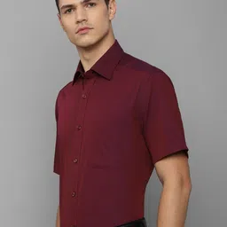 Louis Philippe Men Maroon Slim Fit Formal Shirt image 3