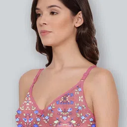 LYRA Pack Of 2 Printed Combed Cotton Seamless Moulded Encircled Bra image 3