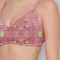 LYRA Pack Of 2 Printed Combed Cotton Seamless Moulded Encircled Bra image 2