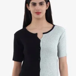 Chemistry Colourblocked Pure Cotton Top-picture-37