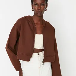 Trendyol Hooded Front-Open Sweatshirt image 1