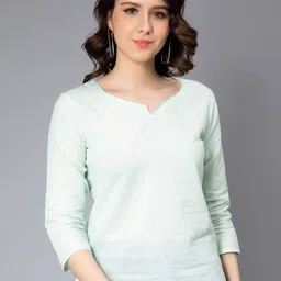 NUEVOSDAMAS Round Neck Cotton Top-picture-10