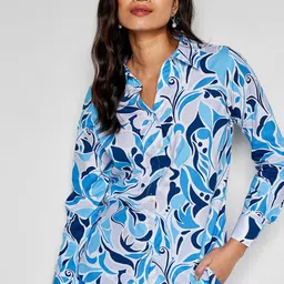 AND Abstract Printed Long Sleeves Cotton Shirt Style Top-picture-24