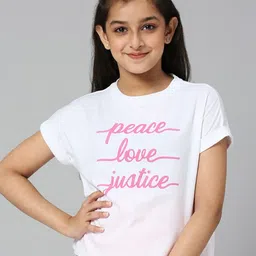 JUSTICE Girls Typography Printed Cotton Top-picture-28