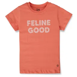 Gini and Jony Girls Typography Printed Cotton T-shirt-picture-38