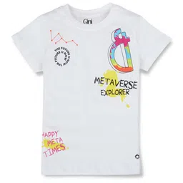 Gini and Jony Girls Graphic Printed Round Neck Cotton T-shirt-picture-20