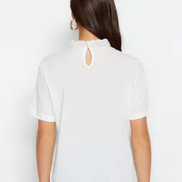 Trendyol Round Neck Pure Cotton Top image 4